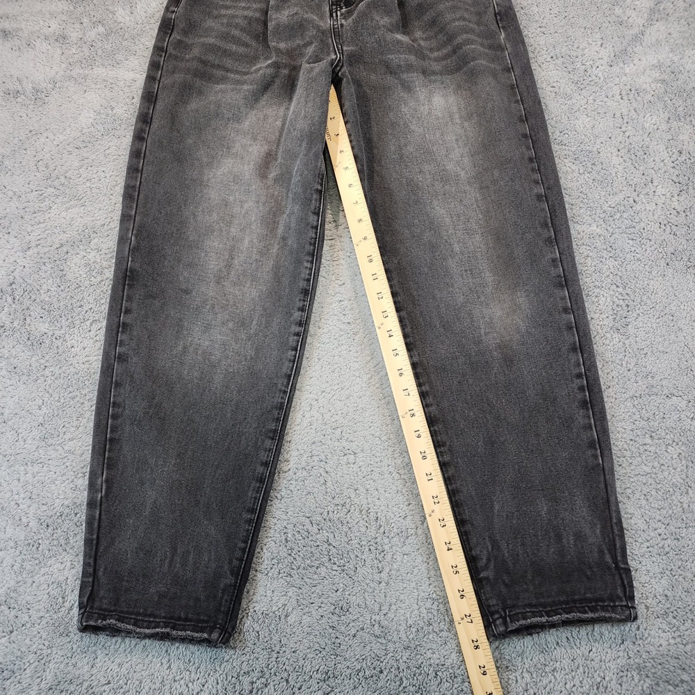 Barrel High Rise Jeans Womens Size 27 Black Curved Leg Loose Baggy Blue Savvy - Picture 8 of 10
